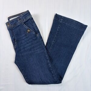 Pilcro Anthropologie Jeans Womens 28 Blue High Rise Trouser Bootcut